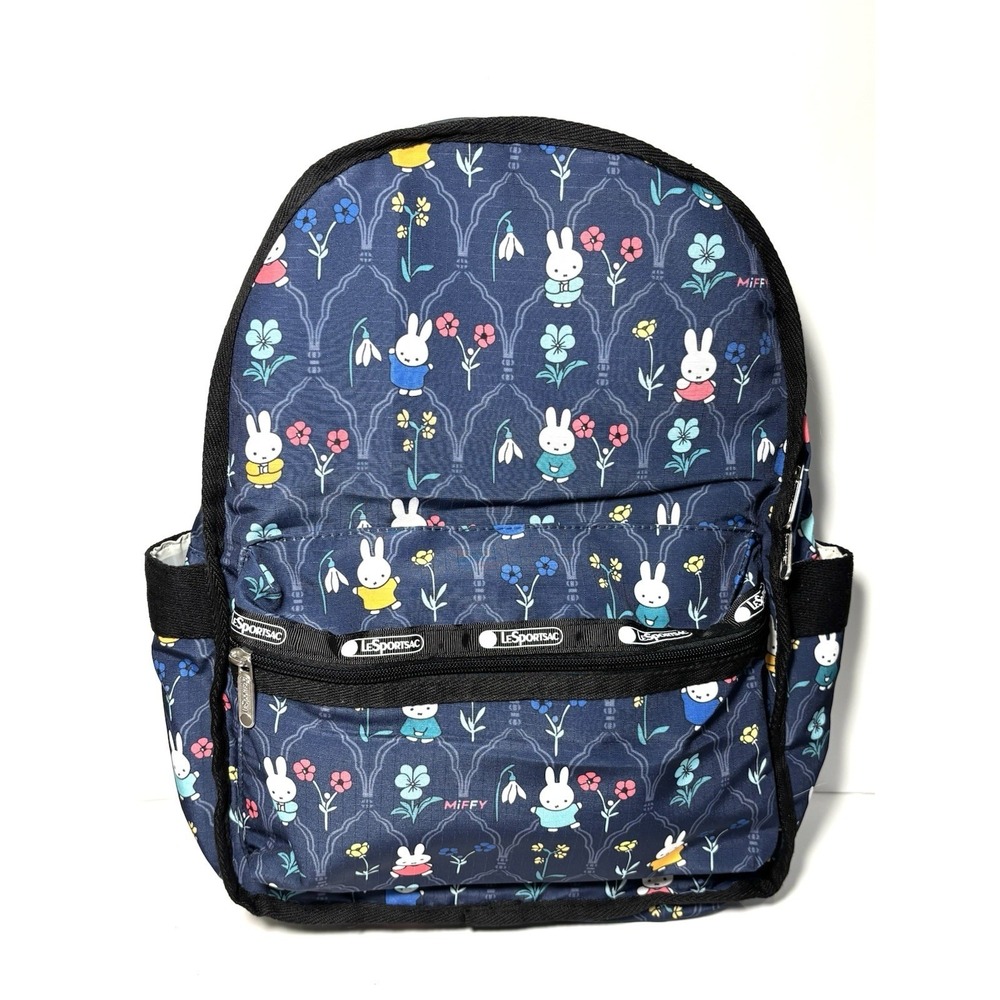 LeSportsac x Miffy Floral Mini Backpack Navy Bunny Print NWT Cute Kawaii Bag